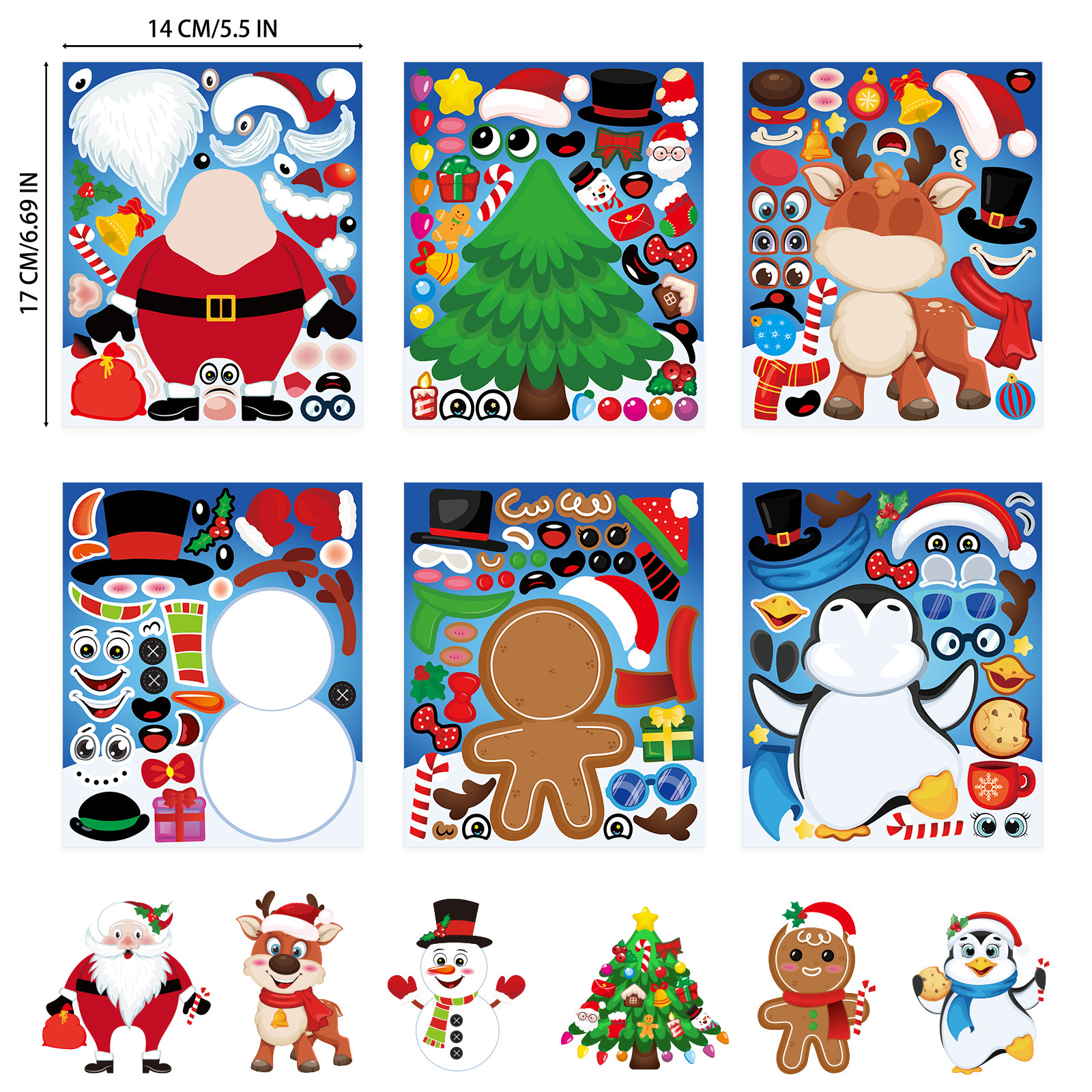 Pegatinas de Sellado DIY Navideñas de Papel para Navidad