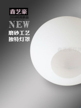 ✅圆球形玻璃灯罩 奶白磨砂圆形单口外壳罩台灯吸顶吊灯diy创意配