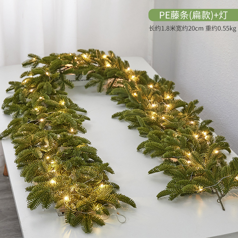 クリスマス装飾品創意暗号化植毛雪花藤条ホテルデパートのショーウインドーのドアの階段手すりの配置