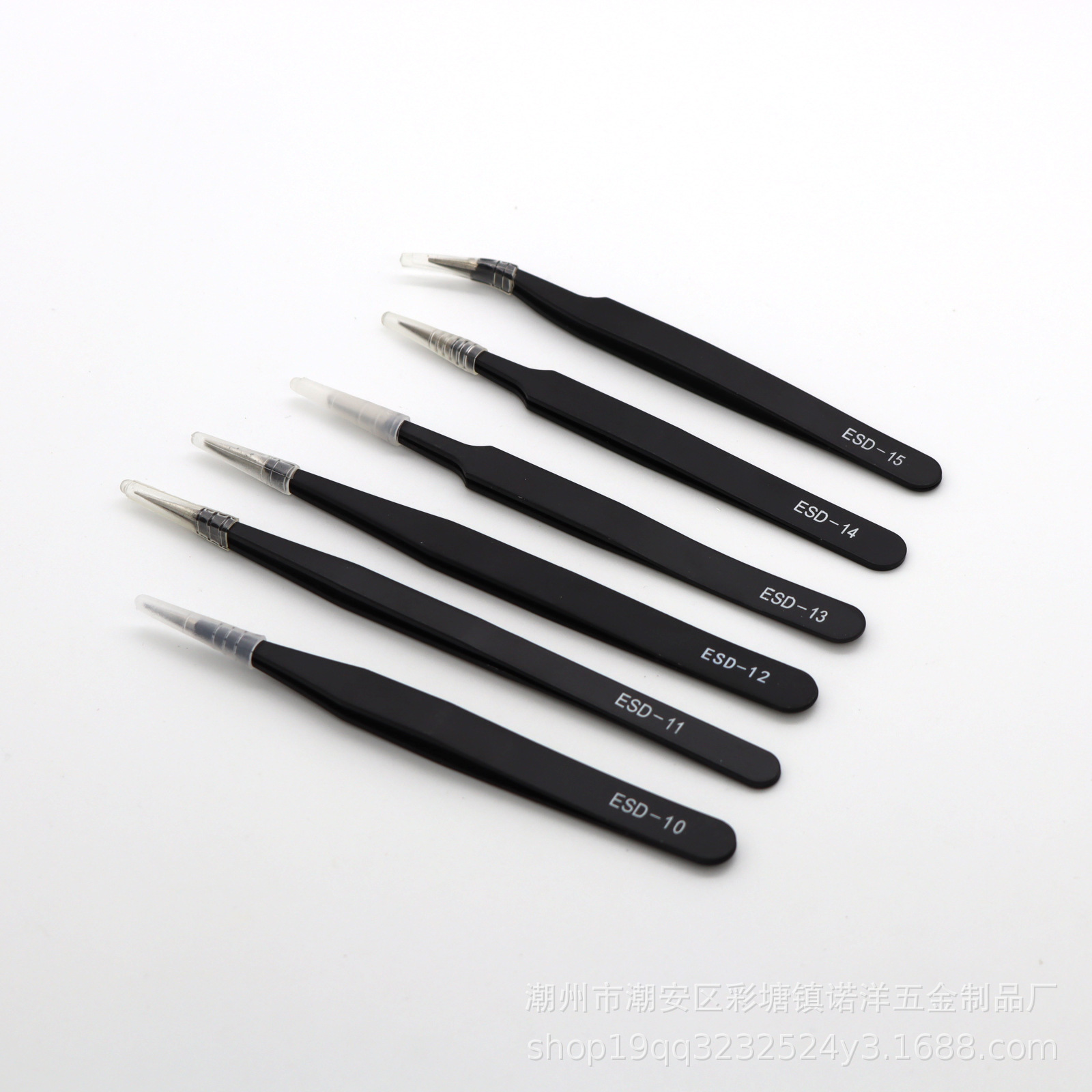 Thick black Tweezers Stainless Steel pointed elbow grafting eyelash bird's nest hair picking tool sewing machine repair clip