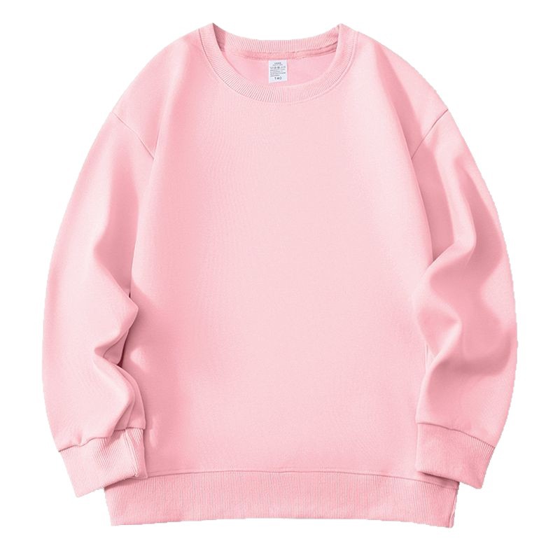 Suéter de color sólido para niños otoño y invierno ropa infantil de manga larga camisa en blanco fábrica de ropa de jardín de infantes logotipo de impresión spot