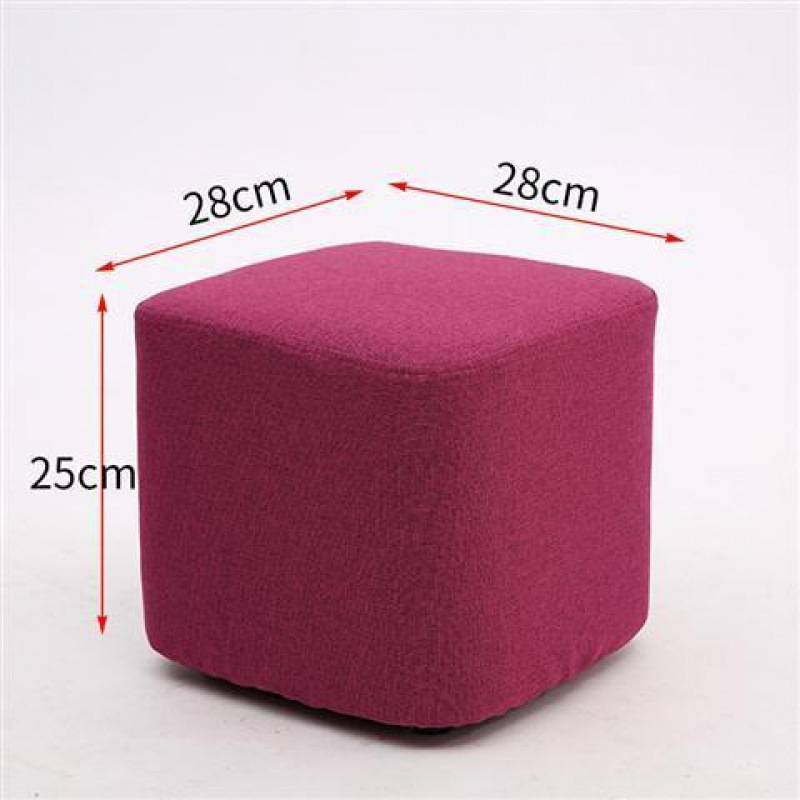 자주색 25cm 높이 사각 스툴 - 장인 정신으로 엄선