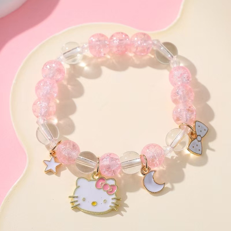 Hello Kitty Popular Bracelet Tiktok Style Bracelet DIY Handmade Beaded Bracelet for Couples Gift for Best Friend or Girlfriend