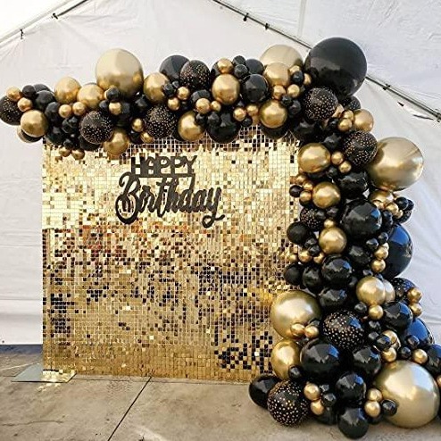 Hot sale Amazon black gold balloon birthday party celebration graduation Bachelor wedding baby shower anniversary
