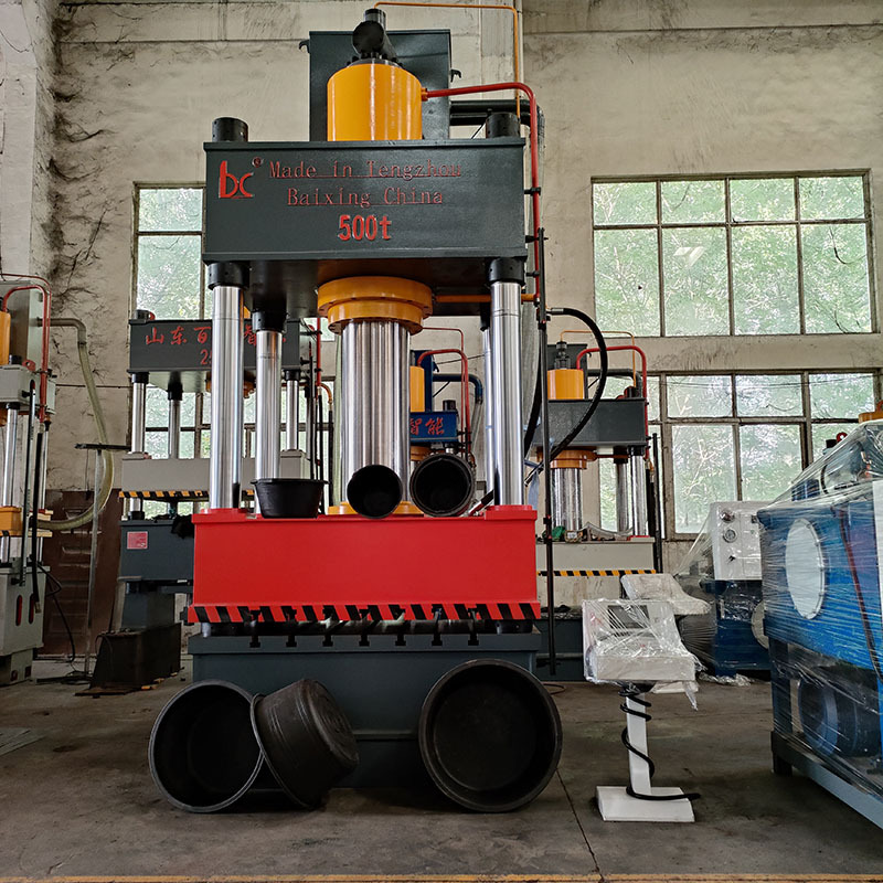 厂家供应500吨三梁四柱液压机塑料大盆塑料搓板塑料桶拉伸成型