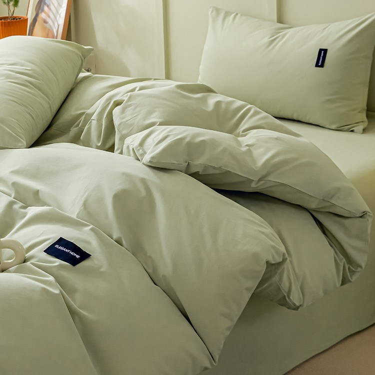 ins algodón puro cuatro piezas simple bordado sábanas de algodón cubierta de colcha de tres piezas para una sola persona 2025 nueva ropa de cama