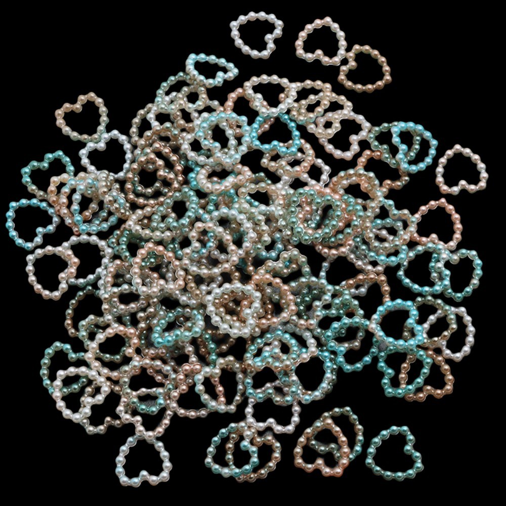 Transfronteriza Amazon sirena color amor patrón ABS imitación perla DIY hecho a mano accesorios para el cabello horquilla accesorios de la caja del teléfono