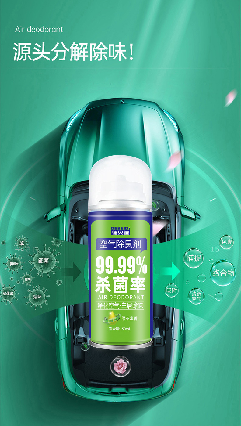 Debedi Car Aromatherapy Car Odor Removal Car Air Conditioning Sterilization Deodorant Car Air Freshener Spray