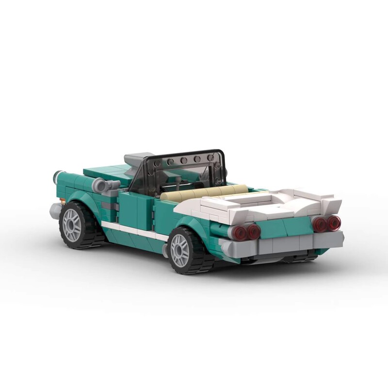 MOC building blocks compatible with Lego 65038 City Classic Car small particles diy splicing classic car city cross-border