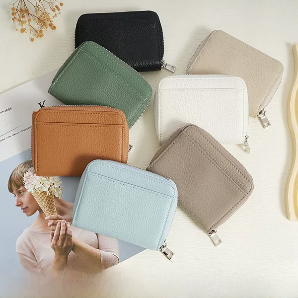 Women's Small Wallet 2026 New Model Genuine Leather Japanese Coin Storage Coin Purse Zipper Wallet Short Wallet