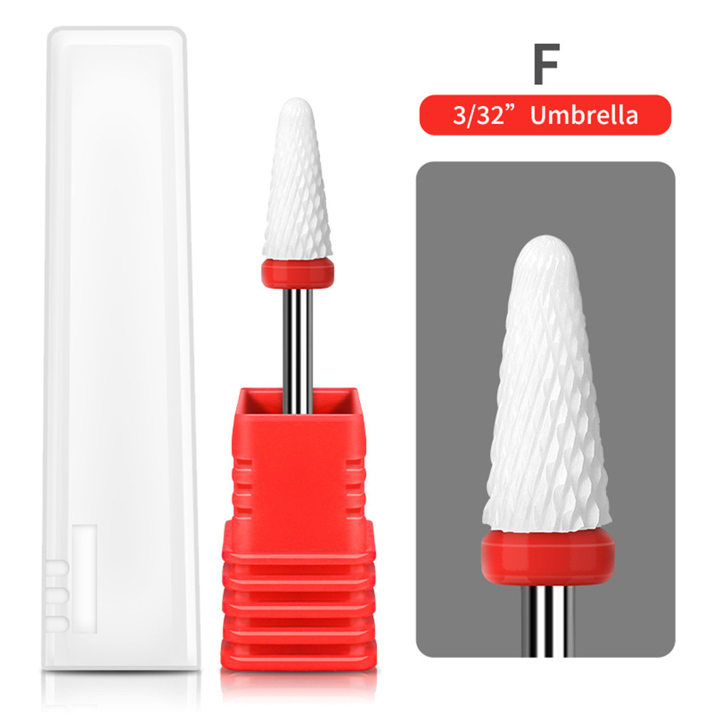 Cabeza de pulido de cerámica para uñas Cabeza de cerámica en forma de cohete pequeña Accesorios de amoladora eléctrica Despejado de piel muerta Accesorios de diamantes