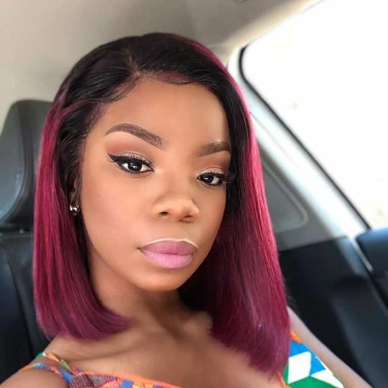 Perucas africanas de moda europea y americana color gradiente teñido cabello largo alargado Bobo estilo de cabello Aliexpress fuente de peluca