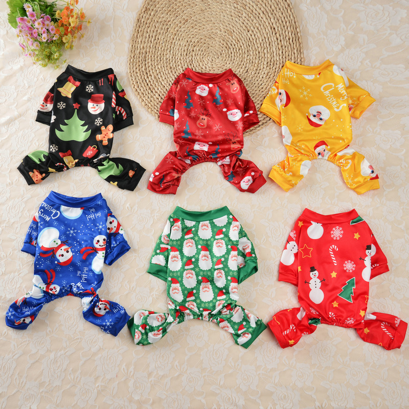 2021 nueva ropa para mascotas boxeadores de Navidad perro ropa para el hogar ropa para mascotas ropa de cuatro patas ropa de Navidad