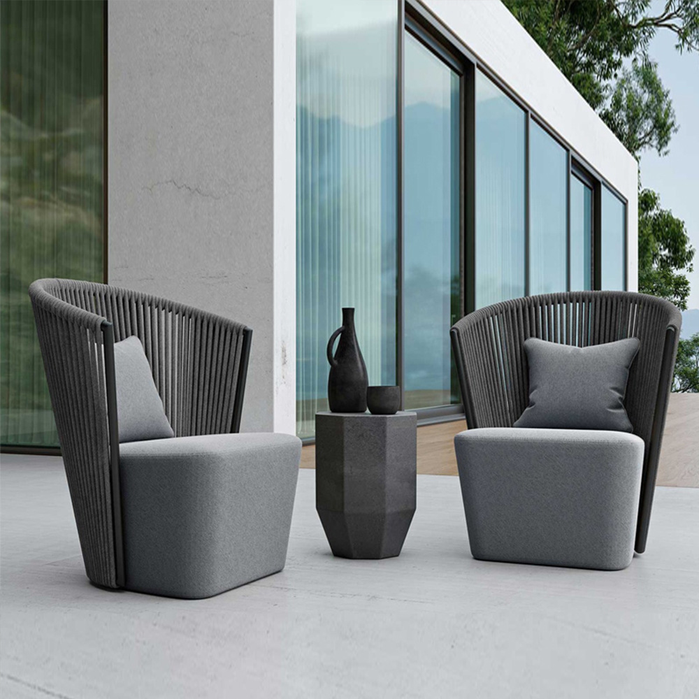 戶外花園庭院防雨防曬桌椅茶座餐桌陽台藤編大理石室外家具三件套