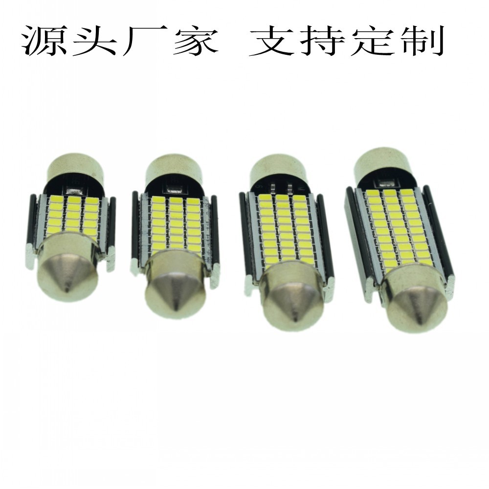 LED decodificación electrodeless doble punta 31 36 39 41mm 2016 18 24 30 33SMD negro arco de aluminio luz lectura