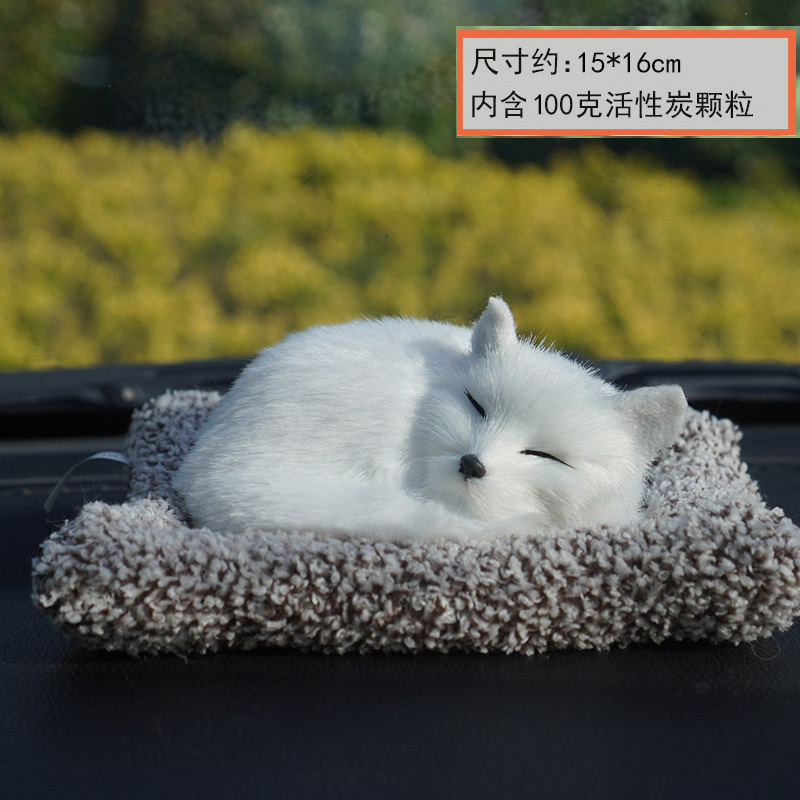 Llamará bolsa de carbón de bambú, simulación de perros, gatos, adornos para el hogar, adornos para el hogar, juguetes de peluche lindos, purificación de aire para automóviles.