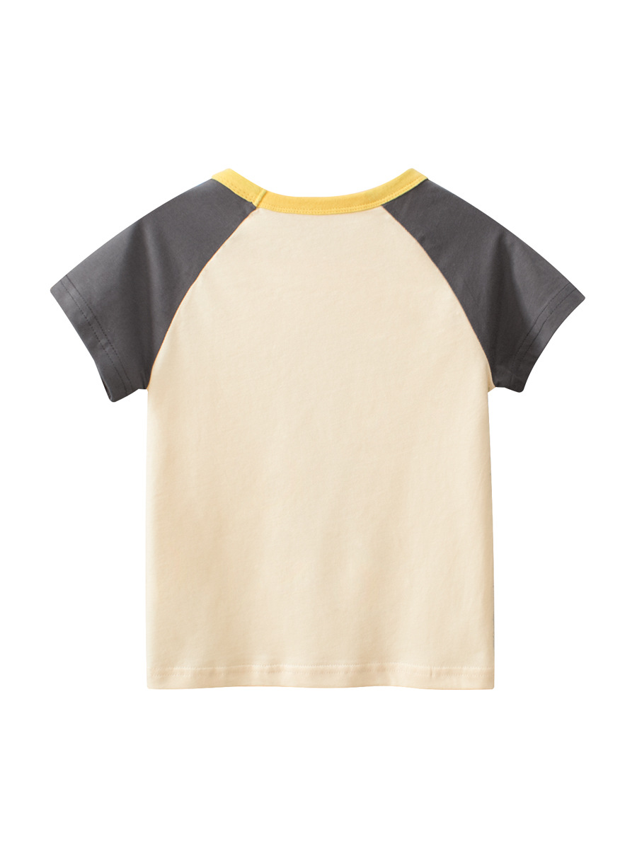 27kids verano nueva ropa para niños dibujos animados coreanos para niños camiseta impresa de manga corta para niños top raglán para bebés al por mayor image 6