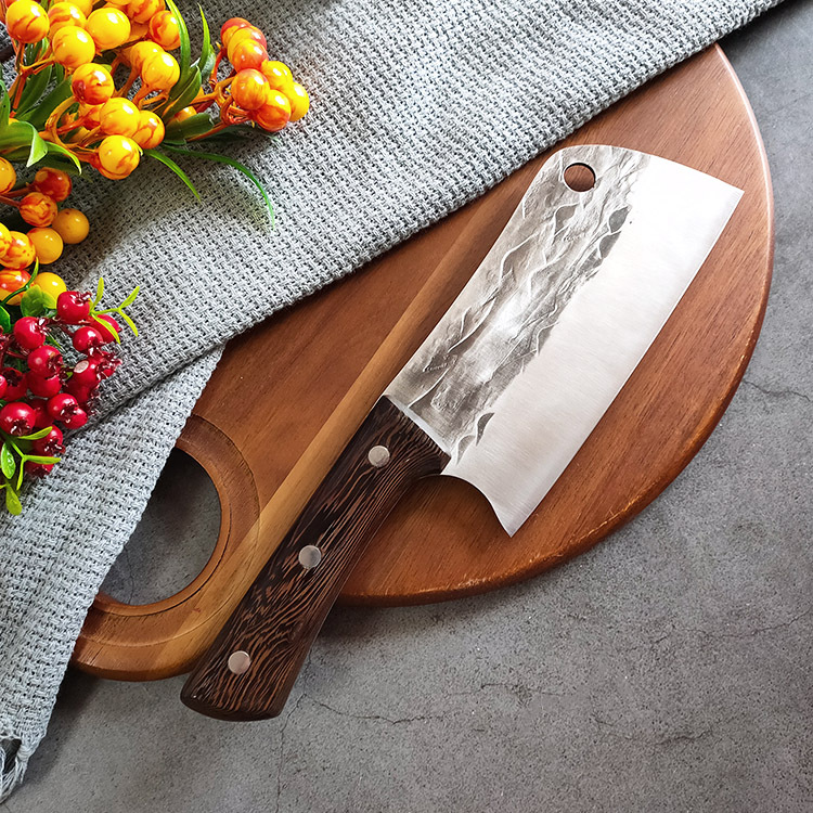 Vintage forging small kitchen knife kitchen household forging meat cutting slaughter kitchen knife vegetable cutting meat hammer grain forging slicing knife