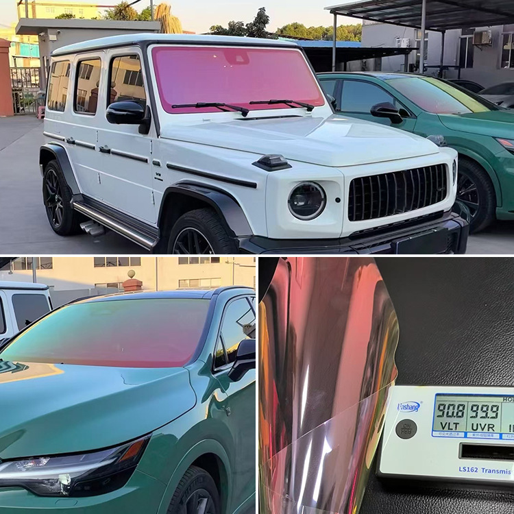 Factory Direct Sales Glass Protection Film for Red Car Windshields, High-Definition Explosion-Proof Heat Insulation Exterior Repair Film