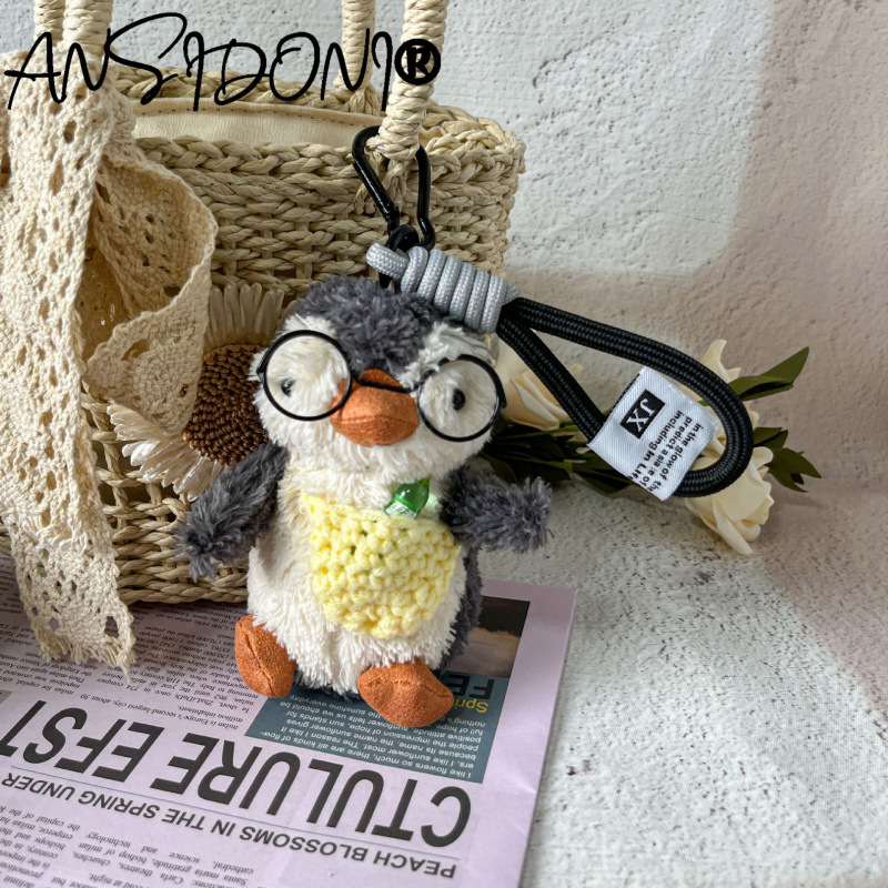 High-End-Cartoon süße Plüsch kleine Pinguin Puppe Tasche Anhänger Auto Schlüsselanhänger Rucksack Dekoration_voghion.com