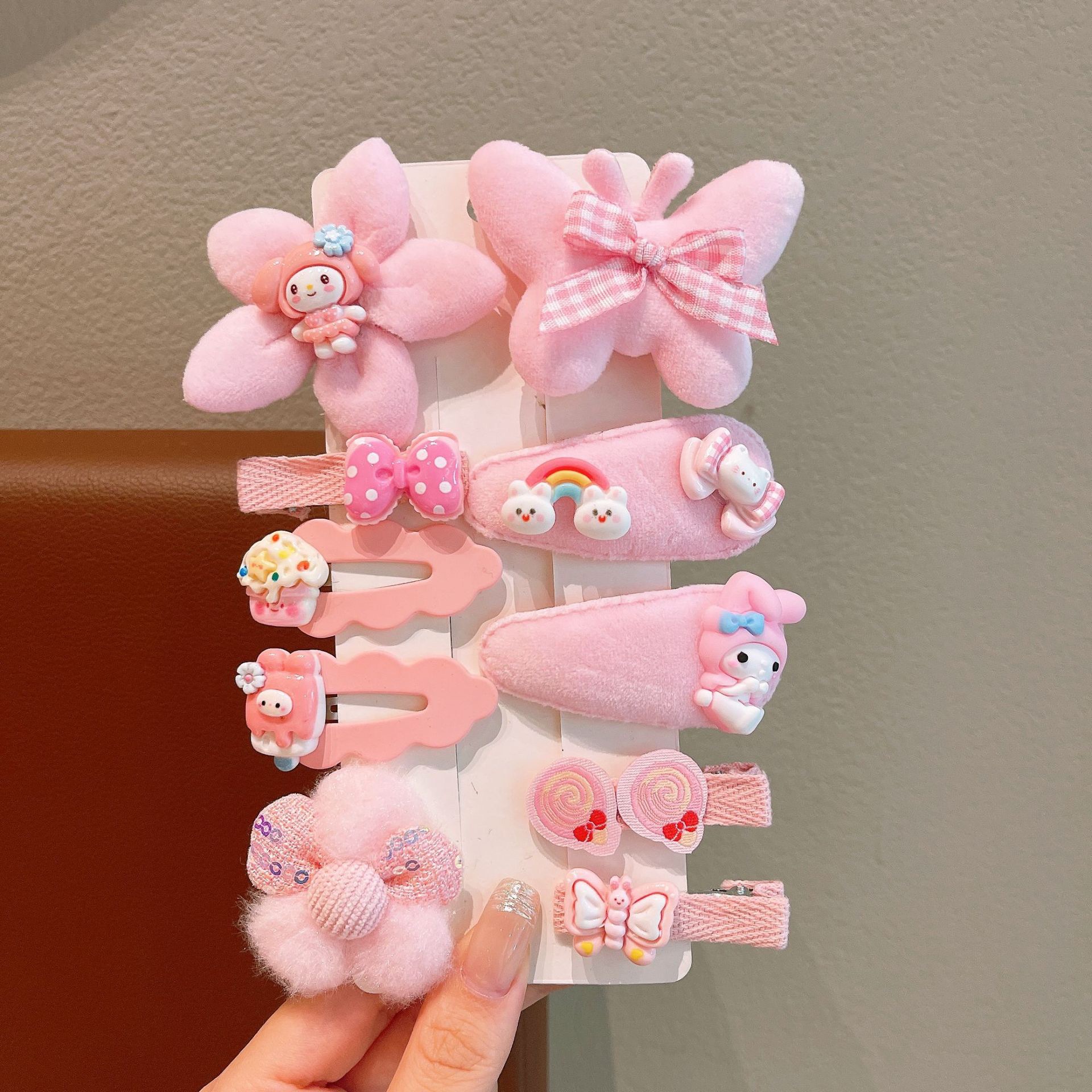 KULOMI Kids Hairpin Set Cute Sanli Pantalones Pequeñas Niñas Pequeñas Pequeñas