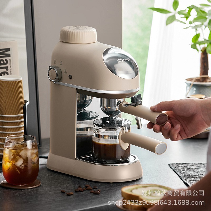 Bear Coffee Machine Kfj-P02T7 Home Use Small Italian-Style Semi-Automatic Espresso Mini All-In-One Machine American Style Bear Coffee Machine Kfj-P02T7 Home Use Small Italian-Style Semi-Automatic Espresso Mini All-In-One Machine American Style