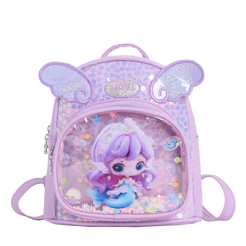 Hermosa mochila de princesa pequeña, ala pequeña, mochila de jardín de infantes, nueva mochila infantil coreana
