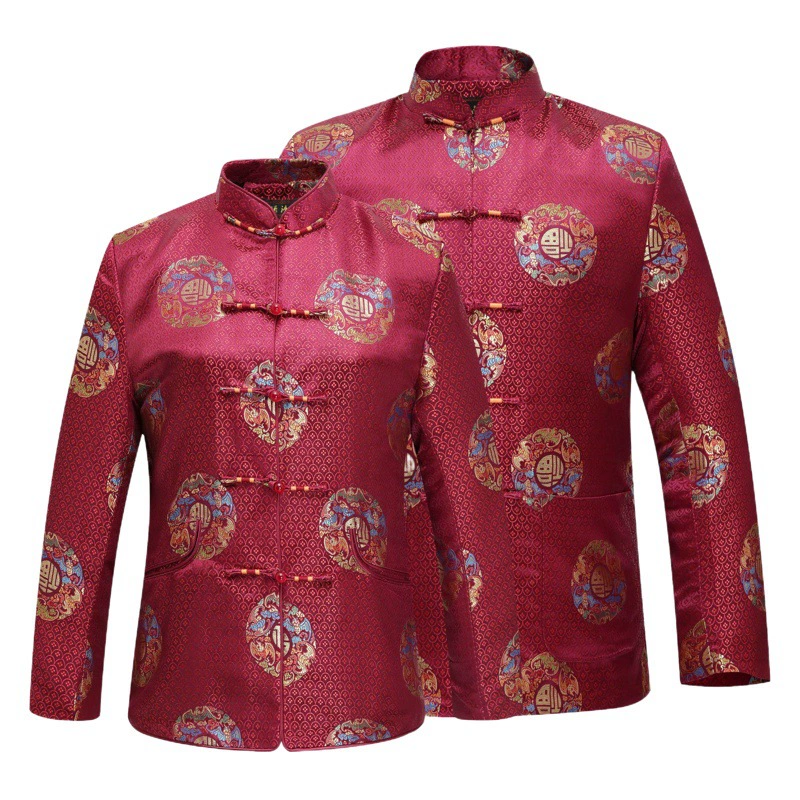 Осень и зима 2810-2, одежда для пар среднего и пожилого возраста, фабричная оптовая продажа, мужской и женский костюм с длинными рукавами для празднования дня рождения Venus Tang