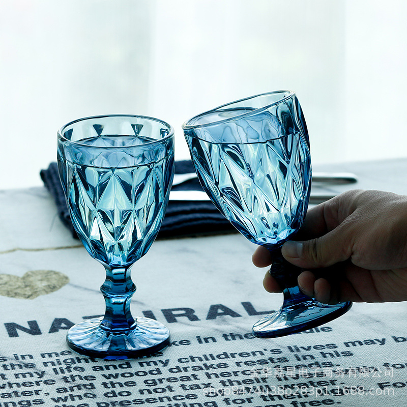 Venta al por mayor vintage en relieve copa de vino de jugo taza creativa del hogar engrosada taza de beber