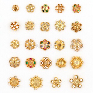 ��ɫ14k�Ƕ�ʯ����18k��Ƭ��ñ�����diy�ֹ��Ʒ�����C21