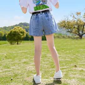 女童牛仔短裤批发新款夏装儿童韩版夏季裤子中大童洋气网红热裤潮