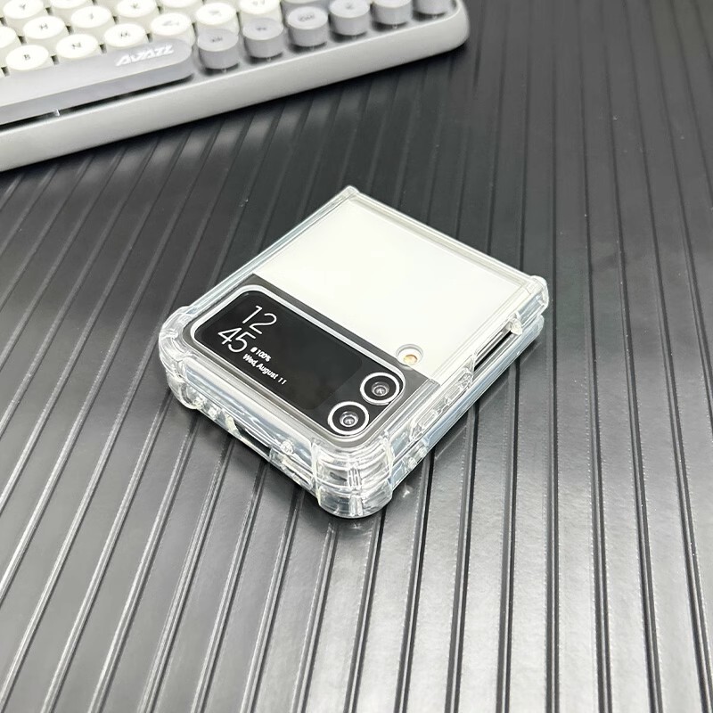 For Samsung Z FLIP6 Foldable Phone Case ZFLIP4 All-inclusive Four-corner Drop-resistant Z FLIP5 Transparent ZFLIP3 For Samsung Z FLIP6 Foldable Phone Case ZFLIP4 All-inclusive Four-corner Drop-resistant Z FLIP5 Transparent ZFLIP3