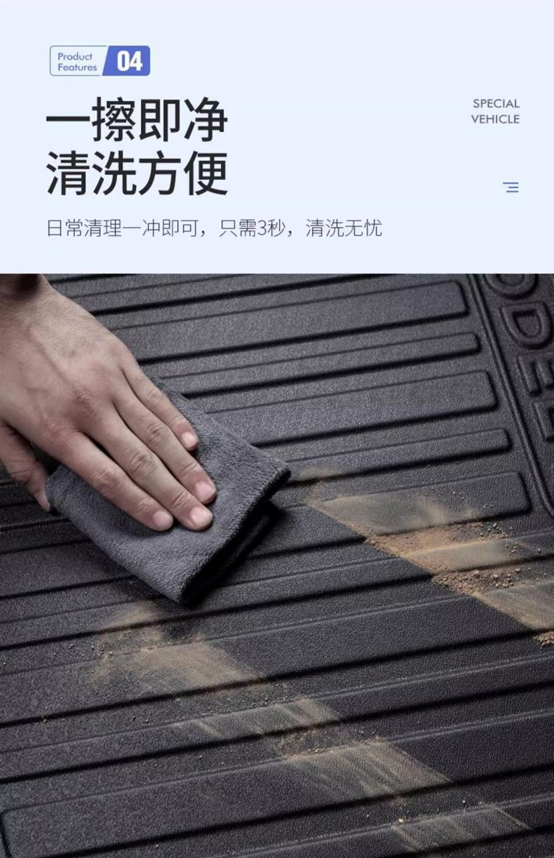 Suitable for panda mini trunk mat tpe waterproof car interior decoration modification accessories panda mini car tail box