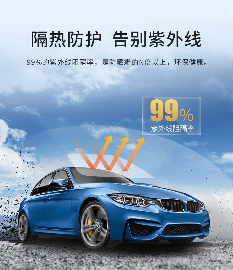 Meiji Car Film, Car Window Film, Explosion-Proof Film, Sun Protection and Heat Insulation Film, Front Windshield Film, V Series for the Whole Car