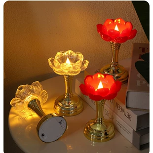 LED-свеча-лотос имитация для алтаря и декора