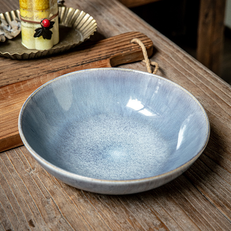 Gradiente horno esmalte de 7,5 pulgadas tazón de cerámica tazón de fideos retro tazón de comida china de cocina privada cubiertos exportación transfronteriza