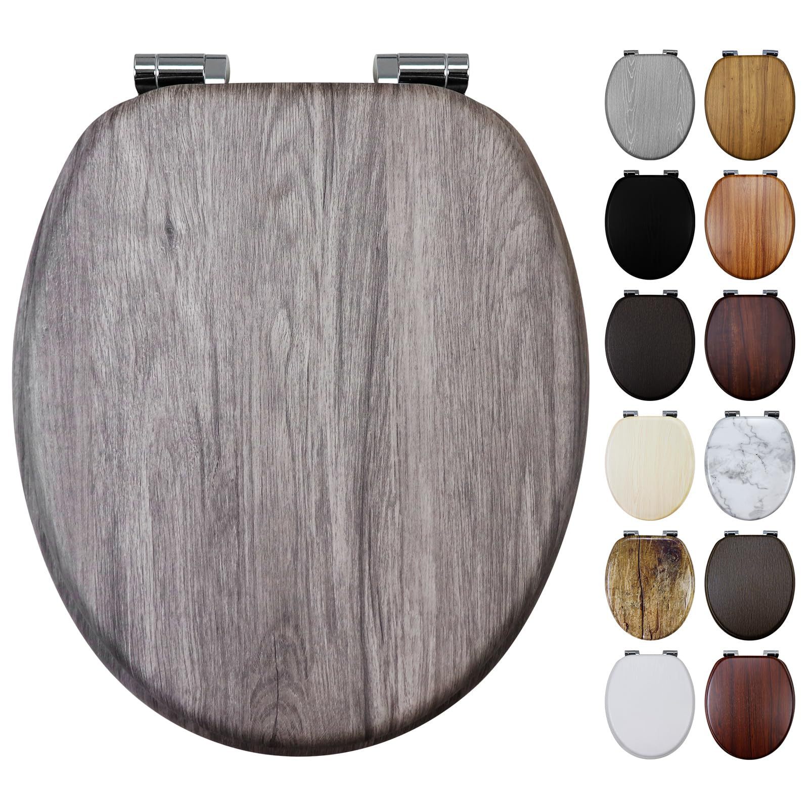 Fábrica directa placa de densidad de madera MDF cubierta de inodoro pvc placa impresa patrón de madera caída lenta