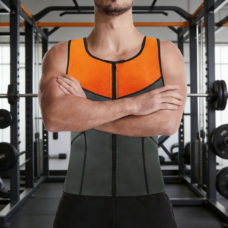 HOT SHAPER Amazon Men's Sweaty Tight Body Vest Fast Sweat Tunic Sauna Top