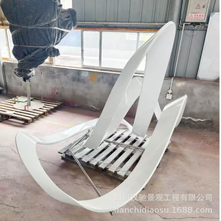 抽象艺术雕塑摆件 玻璃钢艺术摆件 创意线条雕像 四川玻璃钢工厂