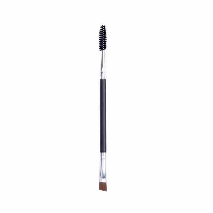 Makeup Brush Set — angled & flat eyebrow and eyeliner brushes, double-ended tools