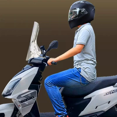 Suitable for Haojue Motorcycle front windshield - 40cm-high-definition-acrylic-display-with-stainless-steel-adjustable-stand