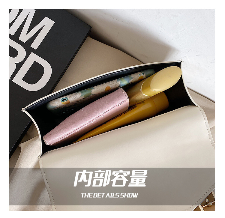 Fashion Contrast Color Shoulder Messenger Portable Bag display picture 1