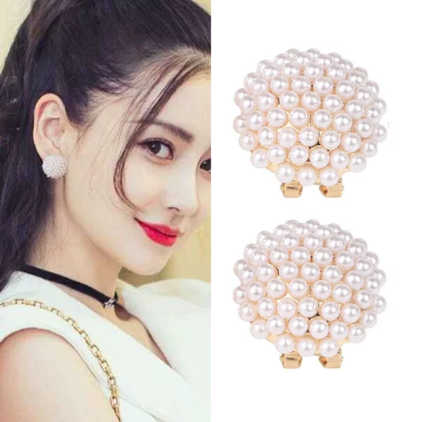 Hemispherical Earrings, Ear Buckle Style Earrings, Trendy and Elegant Small Pearl Earrings for Women, 2025 New Style Earrings Wholesale