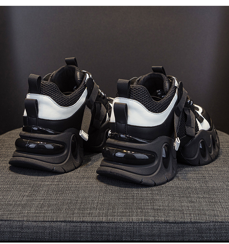 Giày sneaker nữ chunky đế dày tăng chiều cao, lưới thoáng khí, mẫu mới xuân 2025 — M2559 màu be, M2559 màu hồng, M2559 màu đen chi tiết 13