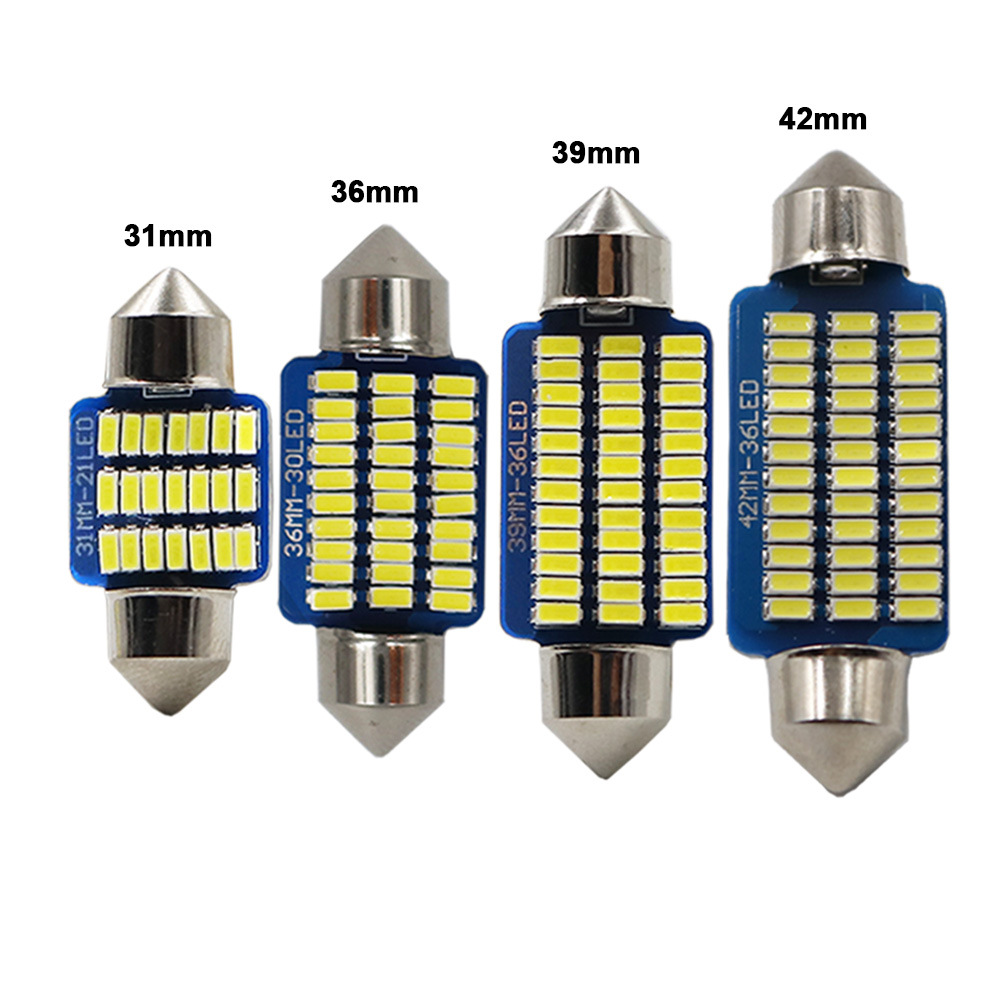 汽车LED车顶灯 双尖 3014 21/30/36SMD 31/36/39/42mm C5W 阅读灯