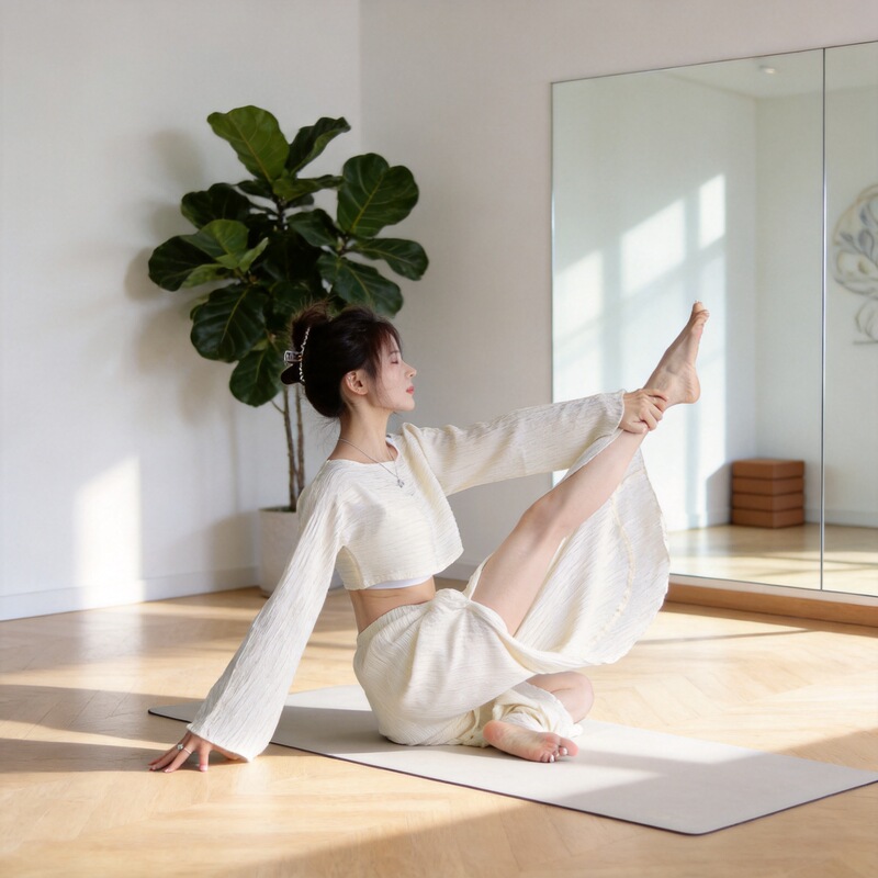 Popular Pure Desire Waist-Revealing Short Top, High-Waisted Strappy Yoga Pants, Versatile Casual Loose Yoga Suit Popular Pure Desire Waist-Revealing Short Top, High-Waisted Strappy Yoga Pants, Versatile Casual Loose Yoga Suit
