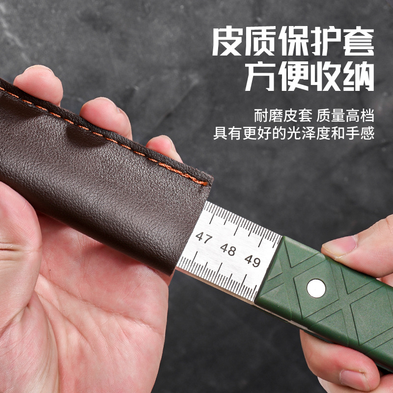 Regla de acero de defensa de alto grado con escala alargada y gruesa para maestro