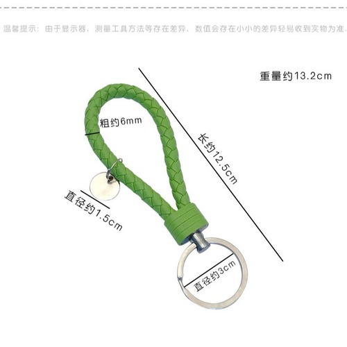 Creative hand-woven leather rope keychain men's and women's couple car key ring chain pendant gift wholesale