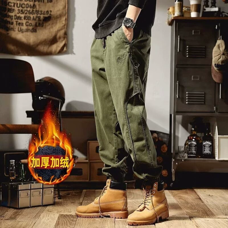 Chao Brand Harlen брюки мужские брюки 2024 осень-зима новые бархатные брюки для мужчин свободные мужские повседневные брюки