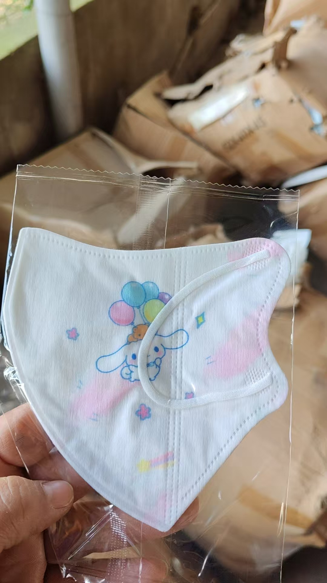 Klein Blue Bear Máscara para padres e hijos 3d tridimensional desechable rubor traje independiente adulto invierno cálido máscara femenina